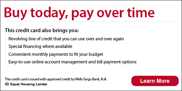 Buy today and pay over time with the Wells Fargo Home Projects credit card.