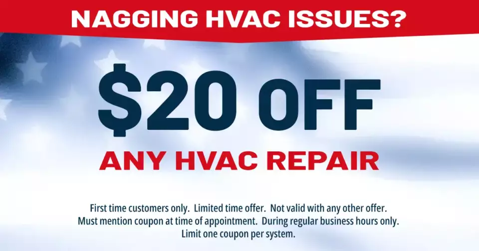 Nagging HVAC Issues? Get $20 Off any HVAC repair at Blankenship Heating and Cooling