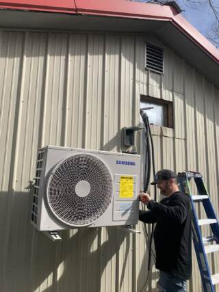 Installing customer's new mini split