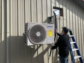 Installing customer's new mini split