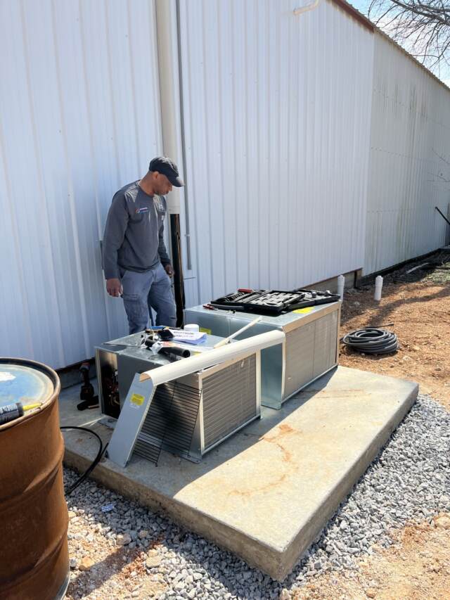 Preparing to install units.
