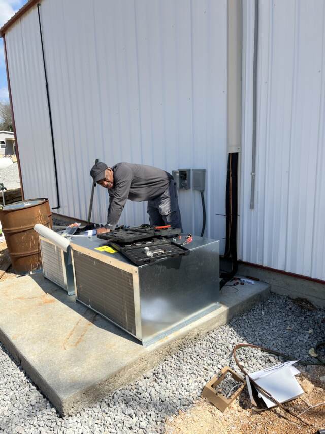 Preparing to install units.