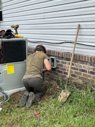 New hire Seth working on the electrical connections!